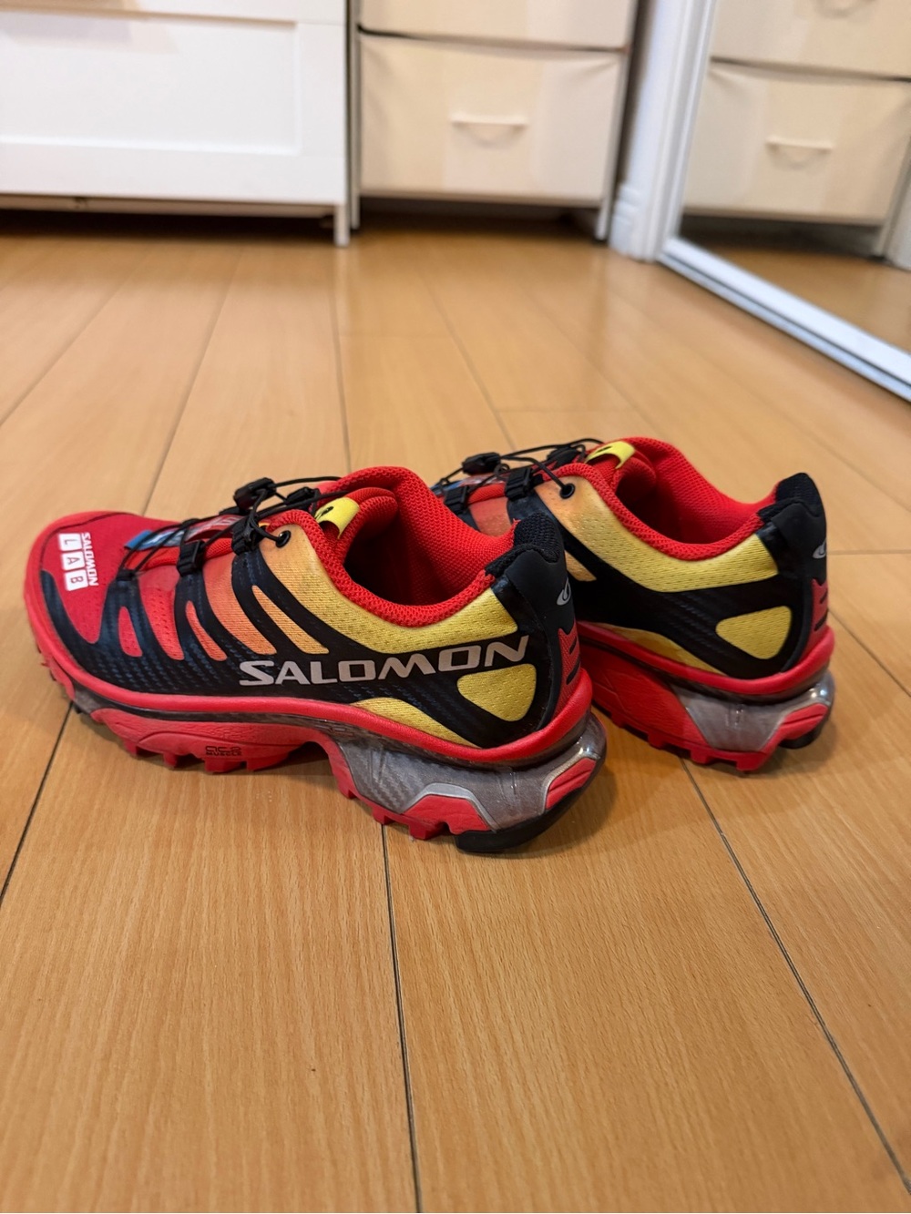 Salomon Kids Red, Yellow & Black Trail Sneakers